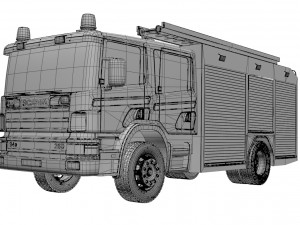 Scania P260 Fire Truck 3D 模型