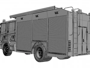 Scania P260 Fire Truck 3D Model