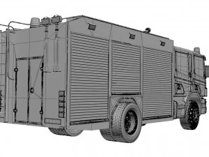 Scania P260 Fire Truck 3D Model