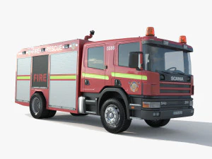 Scania P260 Fire Truck 3D Model