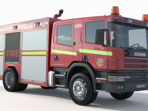 Scania P260 Fire Truck 3D 模型
