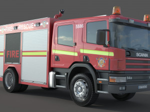 Scania P260 Fire Truck 3D 模型