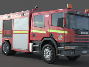 Scania P260 Fire Truck 3D Model
