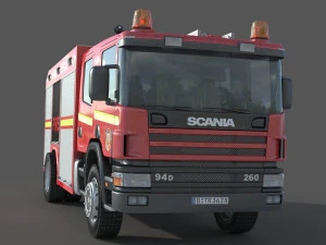 Scania P260 Fire Truck 3D Model