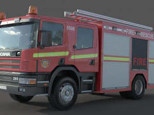 Scania P260 Fire Truck 3D Model
