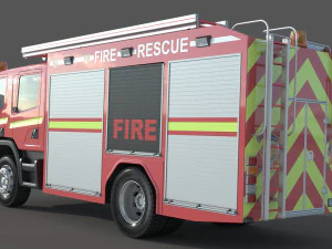 Scania P260 Fire Truck 3D Model