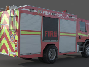 Scania P260 Fire Truck 3D 模型