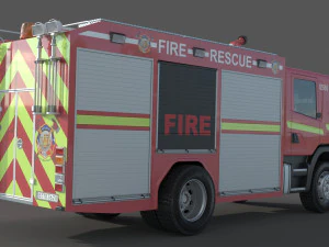 Scania P260 Fire Truck 3D Model