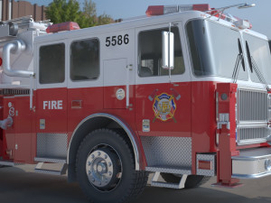 fire rescue truck 3D 모델