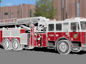 fire rescue truck 3D 모델