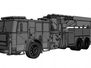 fire rescue truck 3D 모델