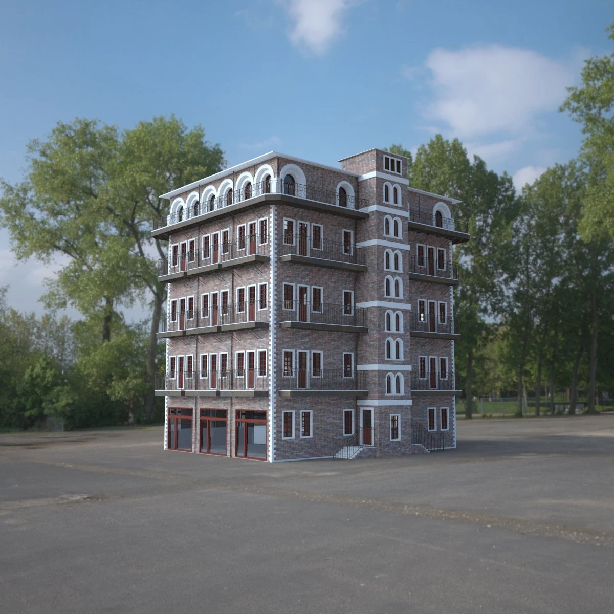 building 02 3D Model .c4d .max .obj .3ds .fbx .stl .blend 
