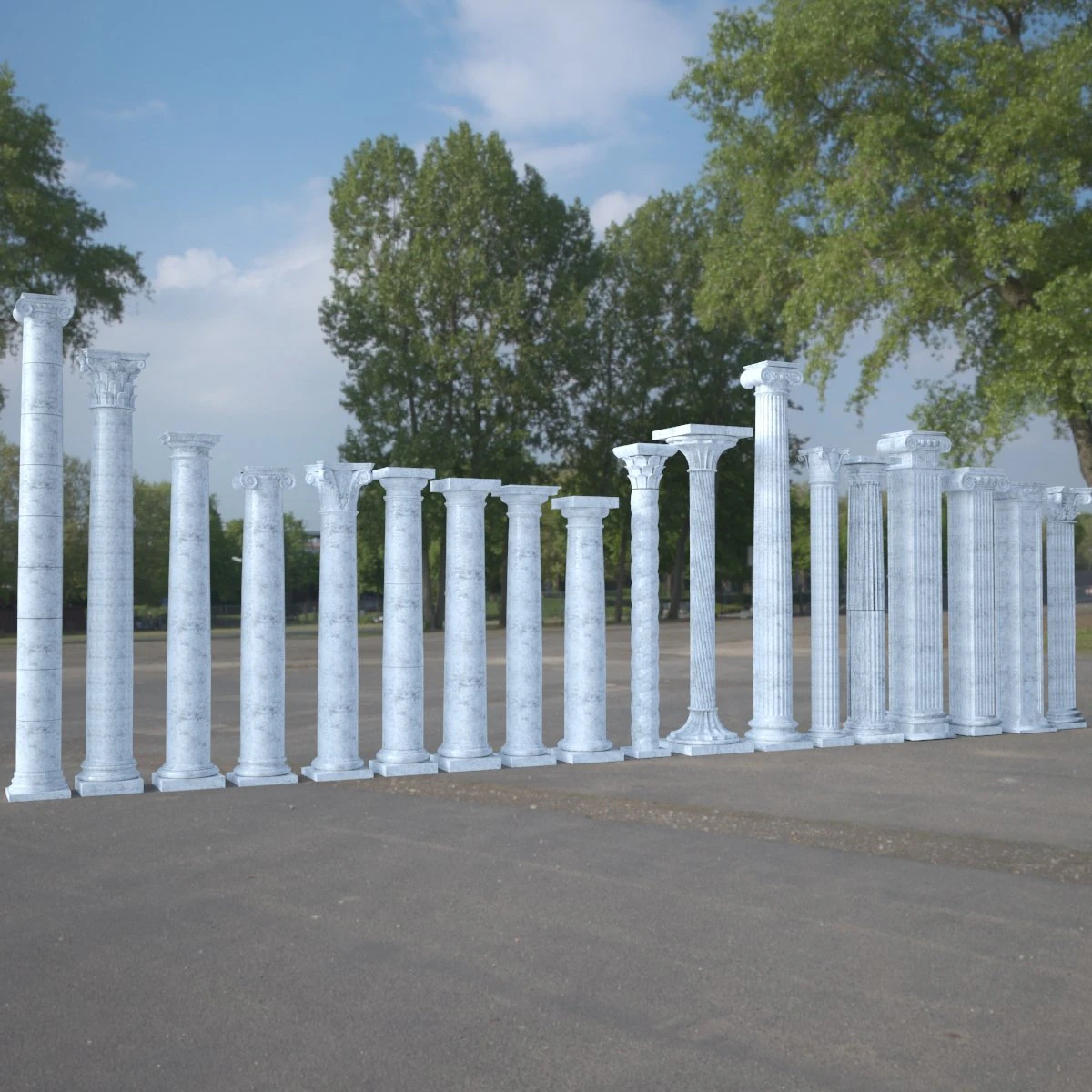 Column 3D Model .c4d .max .obj .3ds .fbx .stl .blend