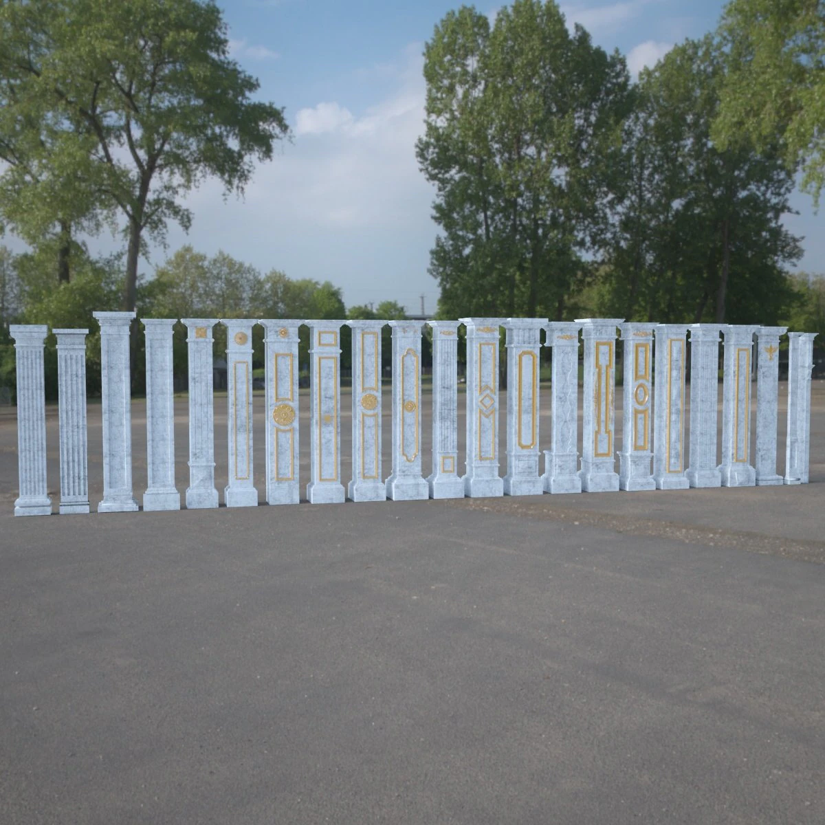 Столбец 3D Модель .c4d .max .obj .3ds .fbx .stl .blend 