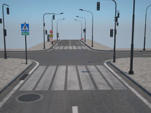 road and pavement 3D Model