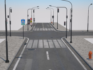 road and pavement 3D Model