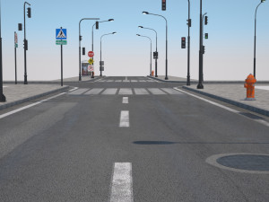 road and pavement 3D Model