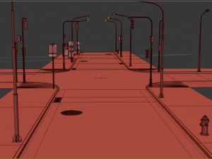 road and pavement 3D Model