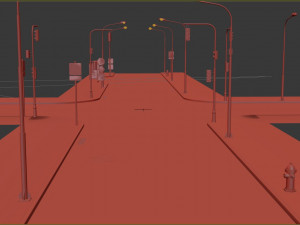 road and pavement 3D Model