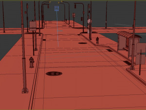 road and pavement 3D Model