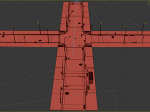 road and pavement 3D Model