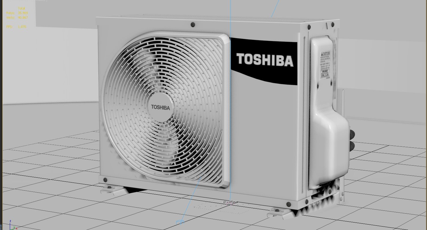 Toshiba Air Conditioner 3d Model In Household Appliances 3dexport