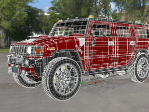 hummer h3 specs 3D Model