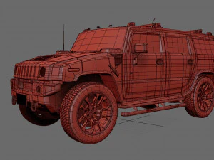 hummer h3 specs 3D Model