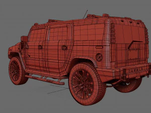 hummer h3 specs 3D Model