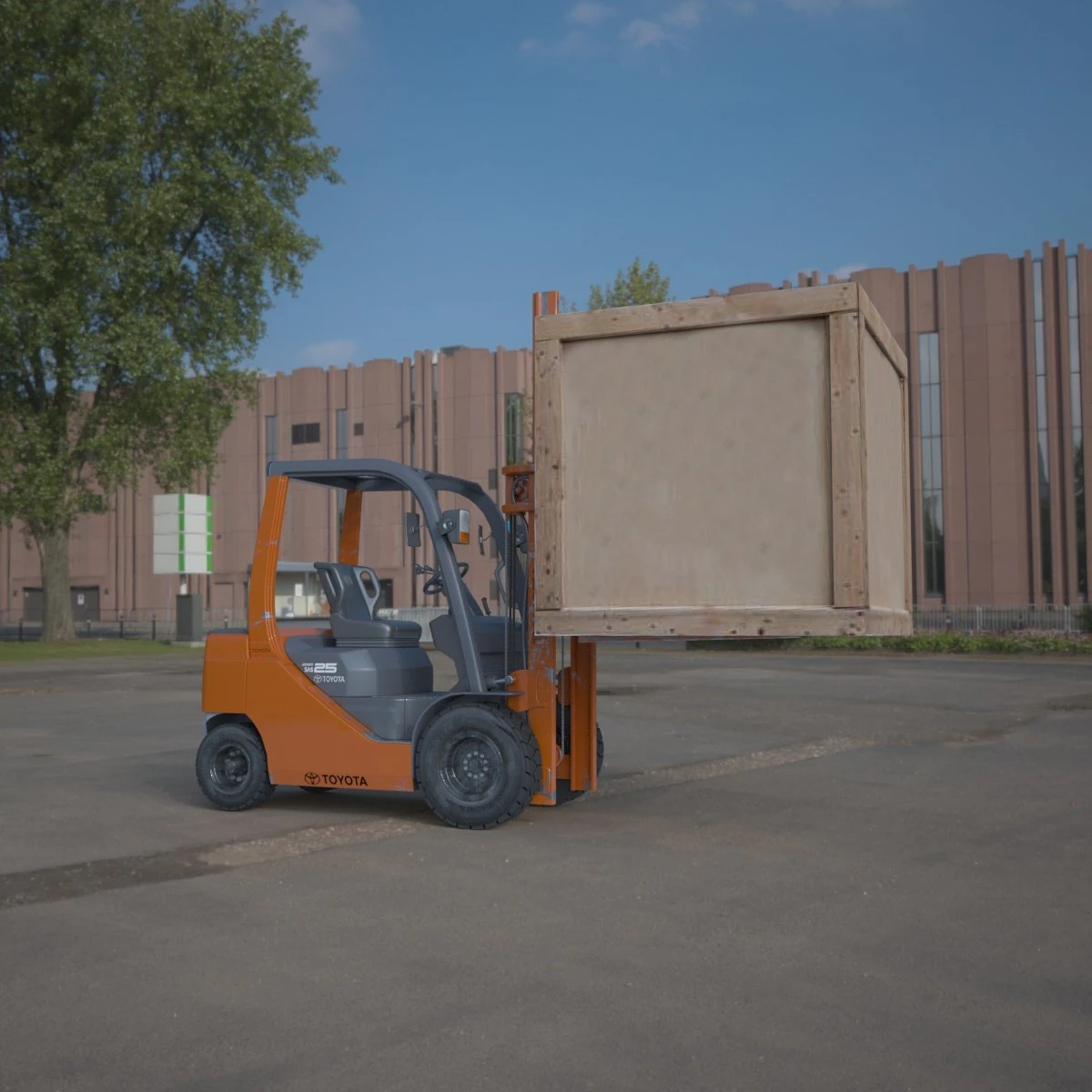 toyota forklift 3D Model .c4d .max .obj .3ds .fbx .stl .blend 