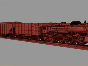 steam train 3D Model