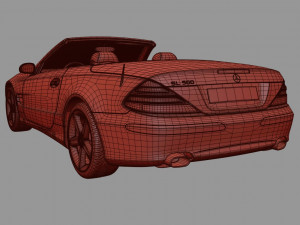 mercedes sl 500 3D Model