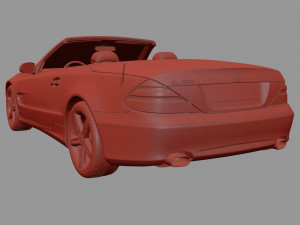 mercedes sl 500 3D Model