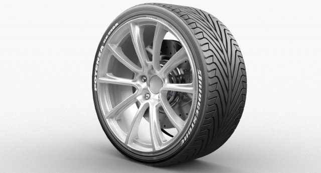 car tire Model 3D .c4d .max .obj .3ds .fbx .stl .blend 