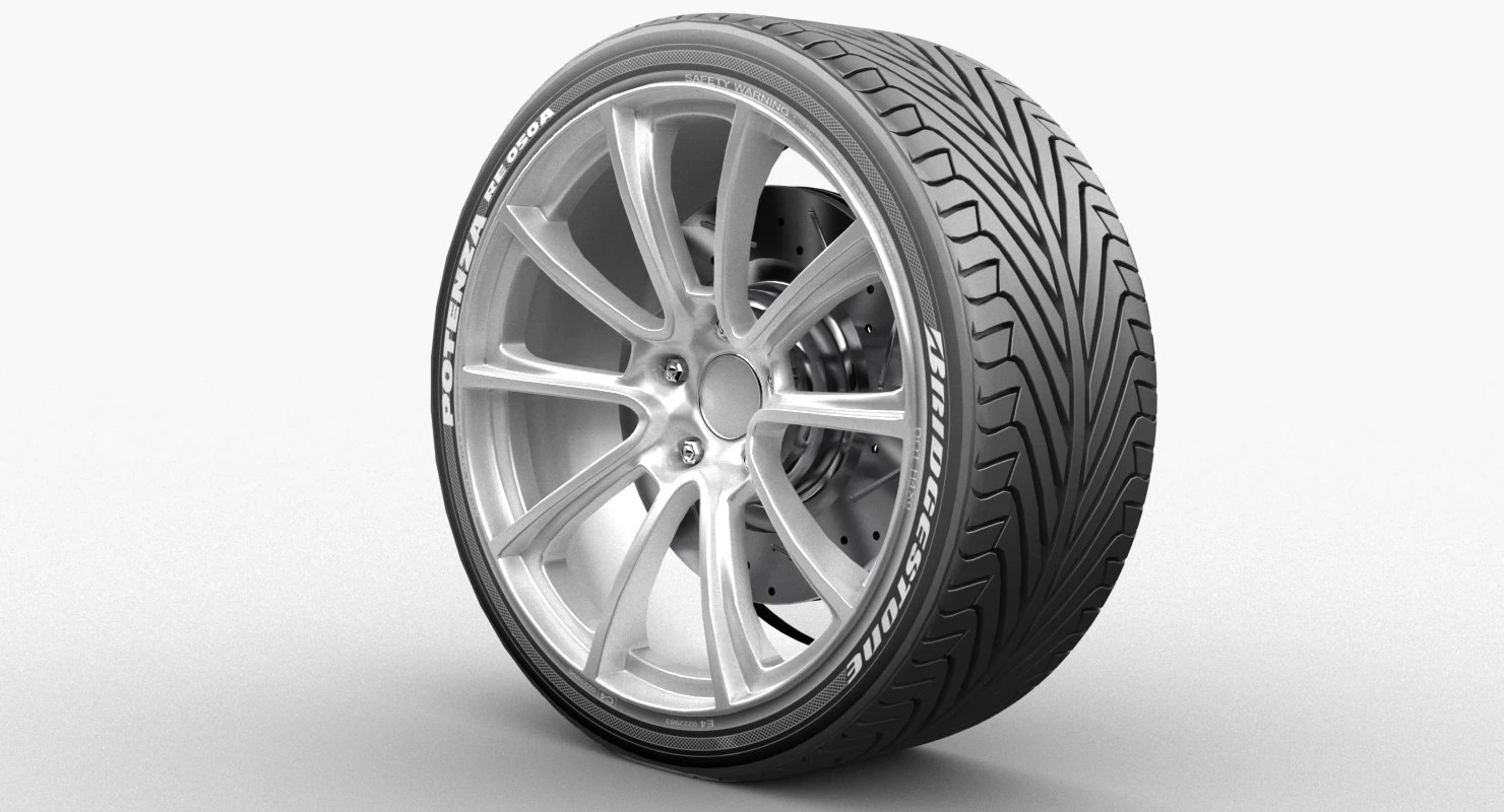 car tire 3D Model .c4d .max .obj .3ds .fbx .stl .blend 