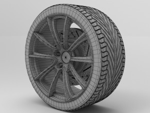 car tire Model 3D