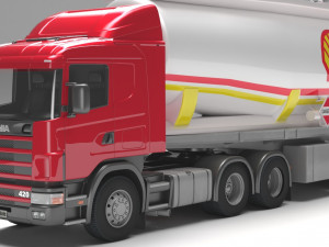 Scania 420 fuel tanker 3D Model