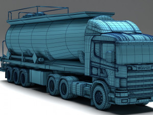 Scania 420 fuel tanker 3D Model