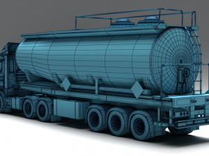 Scania 420 fuel tanker 3D Model