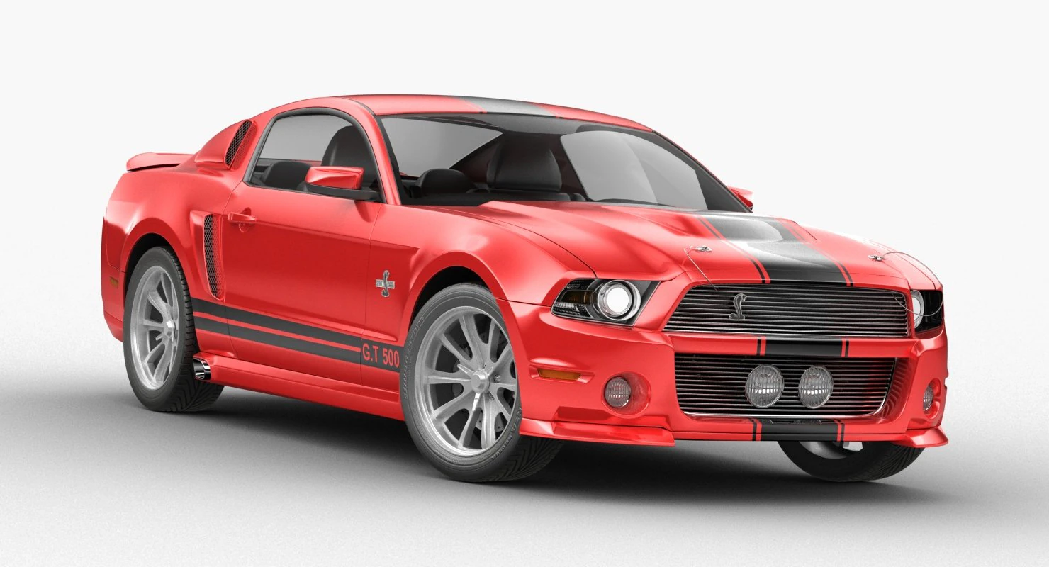shelby gt 500 3D Model .c4d .max .obj .3ds .fbx .stl .blend 