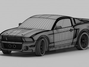 shelby gt 500 3D Модель