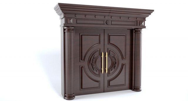double door 01 3D-Modell .c4d .max .obj .3ds .fbx .stl .blend 