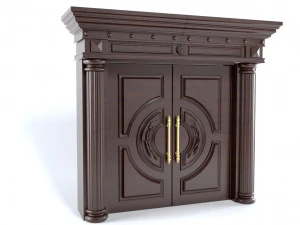 이중 문 01 3D 모델