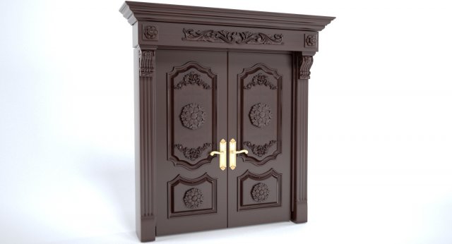 double door Modelo 3D .c4d .max .obj .3ds .fbx .stl .blend 