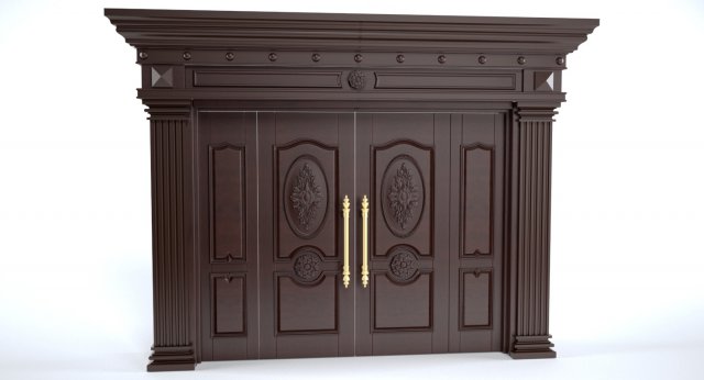 double door 02 Modelo 3D .c4d .max .obj .3ds .fbx .stl .blend 