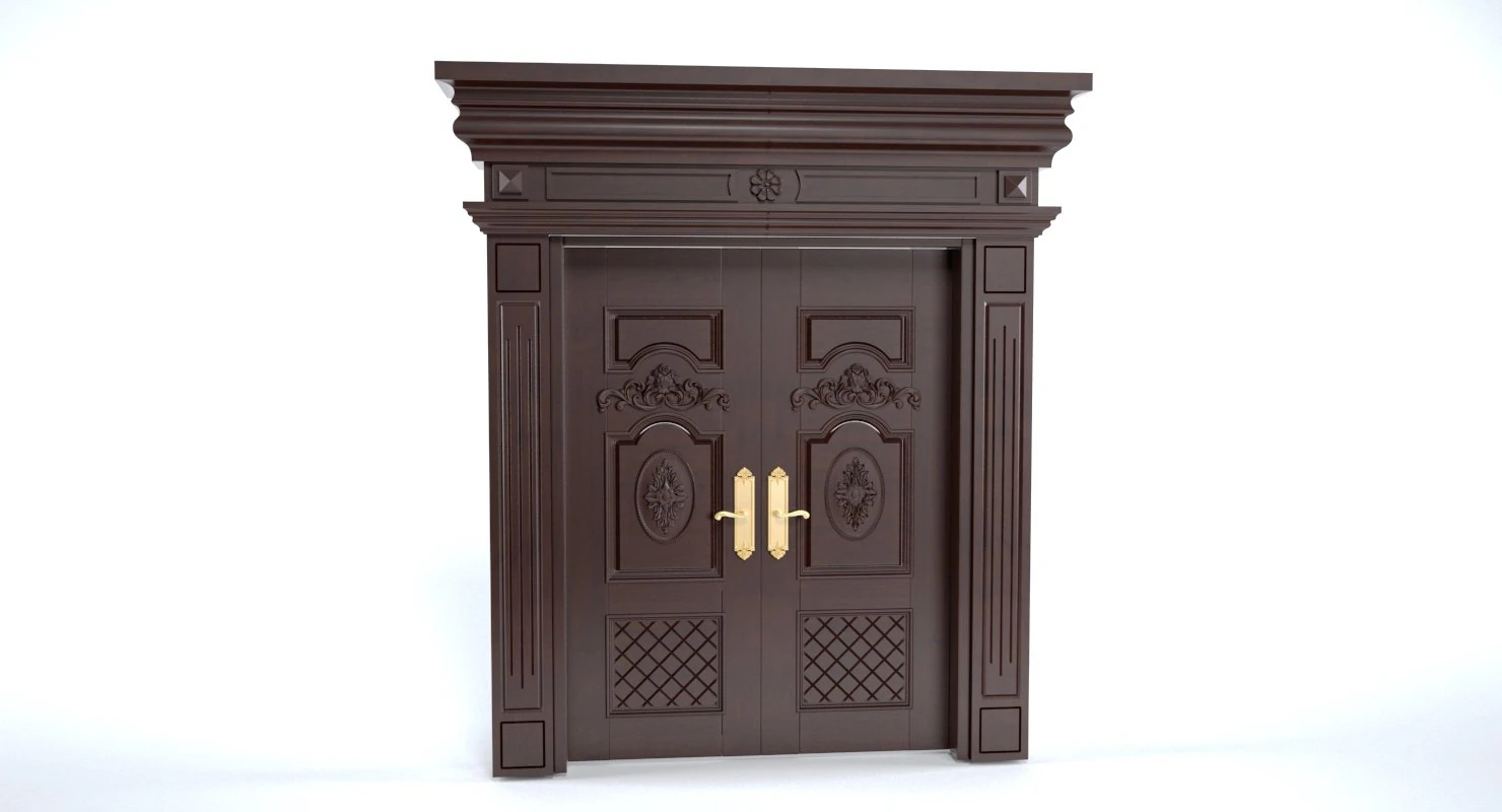 double door 03 3D Model .c4d .max .obj .3ds .fbx .stl .blend