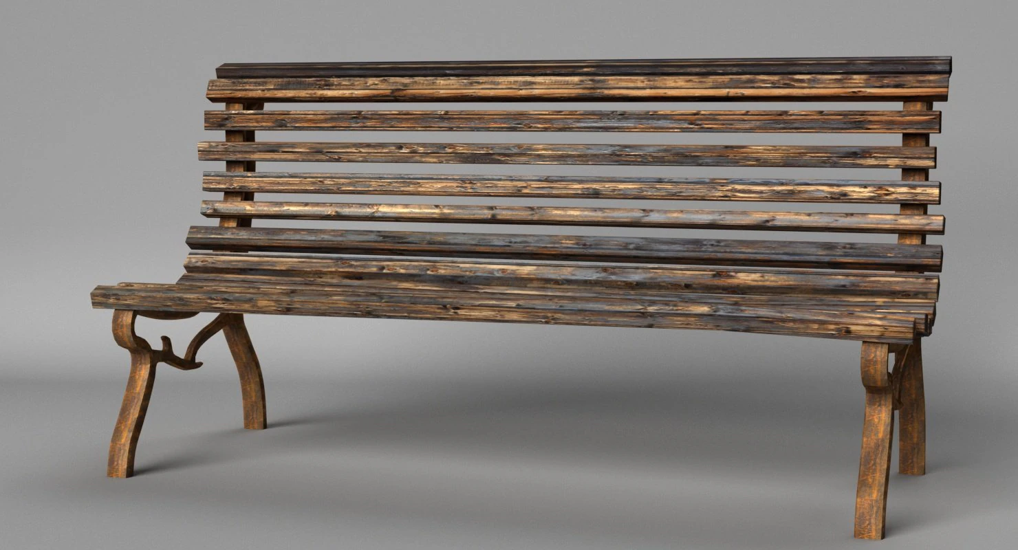 banco del parque Modelo 3D .c4d .max .obj .3ds .fbx .stl .blend 