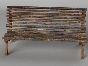 banco del parque Modelo 3D