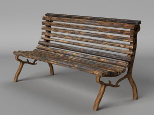 banco del parque Modelo 3D