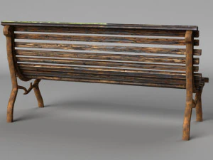 banco del parque Modelo 3D